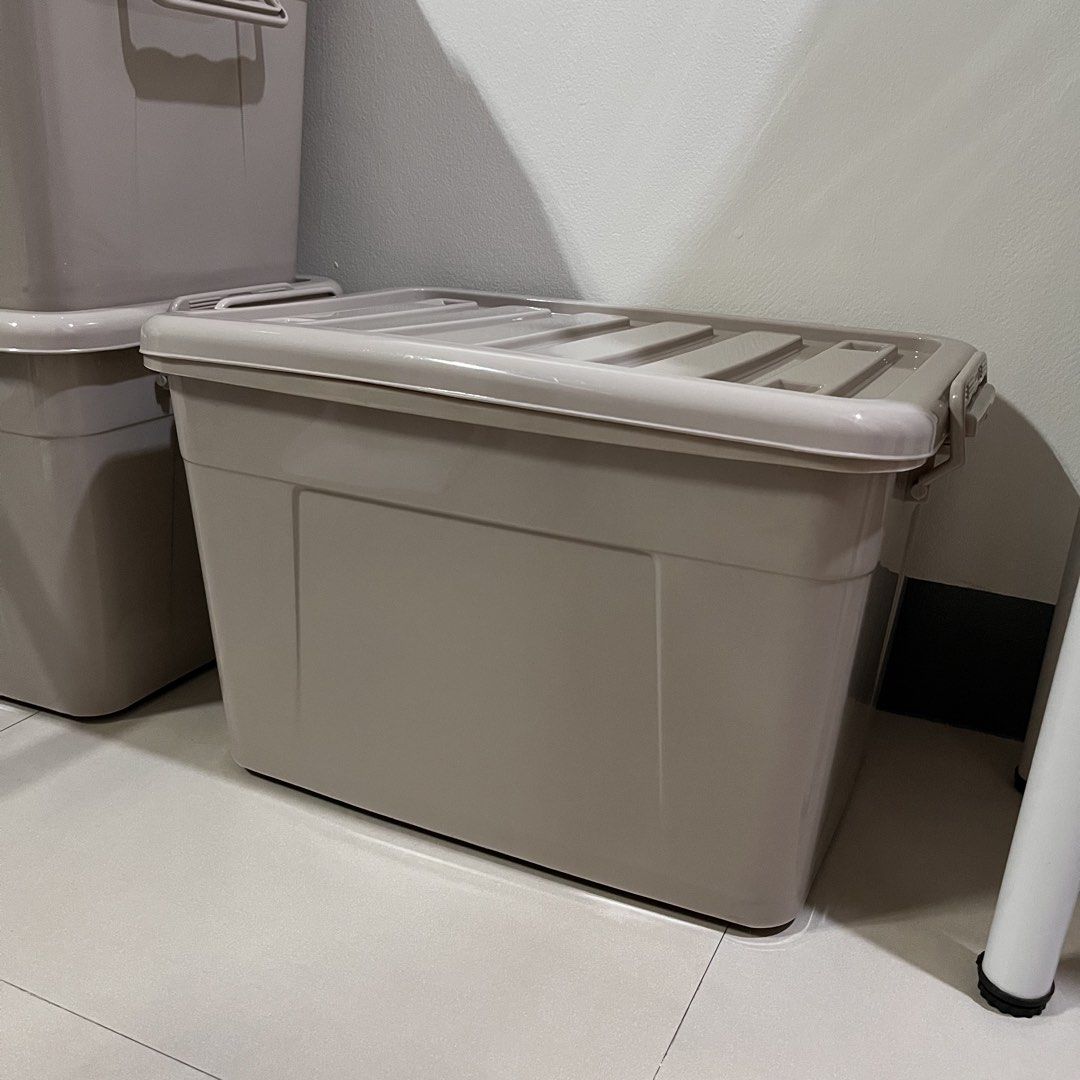 Megabox 50L Beige Latte (Category: Storage Boxes & Baskets) located in Santa Rosa. Submitted by livesforamen (Listing ID 1460452915, Image 1). Description: Hi, selling my extra megabox 50L. Removed the sticker but otherwise in very good condition. Original price was 399. Loc: Pedro Gil/Leon Guinto Street, Malate, Manila Delivery: Lalamove shouldered by buyer MOP: Bank transfer or Gcash.