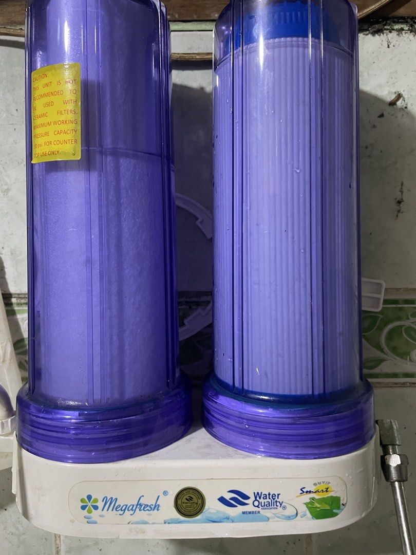 Megafresh Alpha 2 (FA2) Water Purifier 2 Stages (Category: Water Purifiers & Dispensers) located in Caloocan City. Submitted by jetcon (Listing ID 1460486837, Image 1). Description: - Megafresh Alpha 2 Water Purifier - Provides clean drinking water - Features 2-stage filtration system - Maximum working pressure: 60 psi - Important: Not recommended for use with certain filter types. Gcash payment 1st + SF Ship via J&T Other option: Shapi Checkout 
