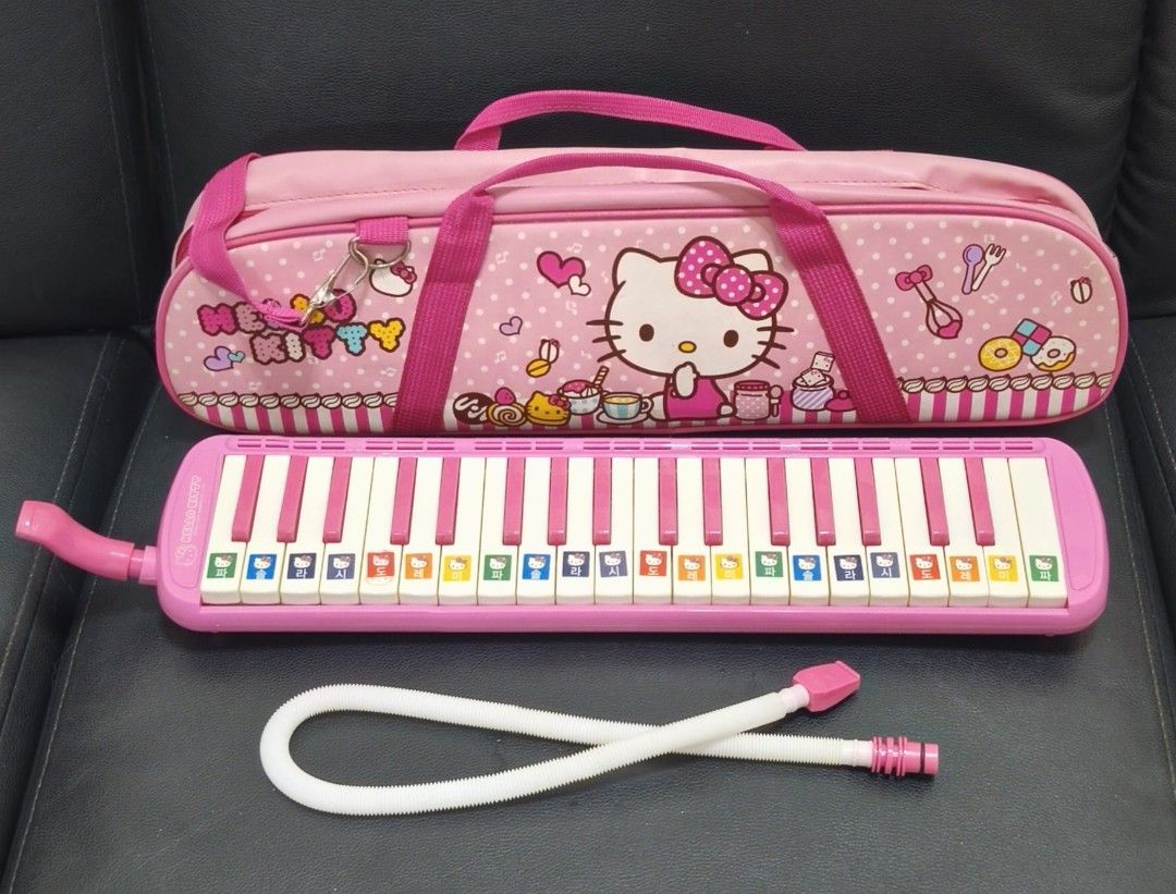 Melodion (Category: Musical Instruments) located in Manila. Submitted by musichorn (Listing ID 1460469636, Image 3). Description: ⭐Php 1,000 Free Shipping via J &T⭐ Melodion 37 KEYS HELLO KITTY W/bag W/hose pipe W/mouthpiece.