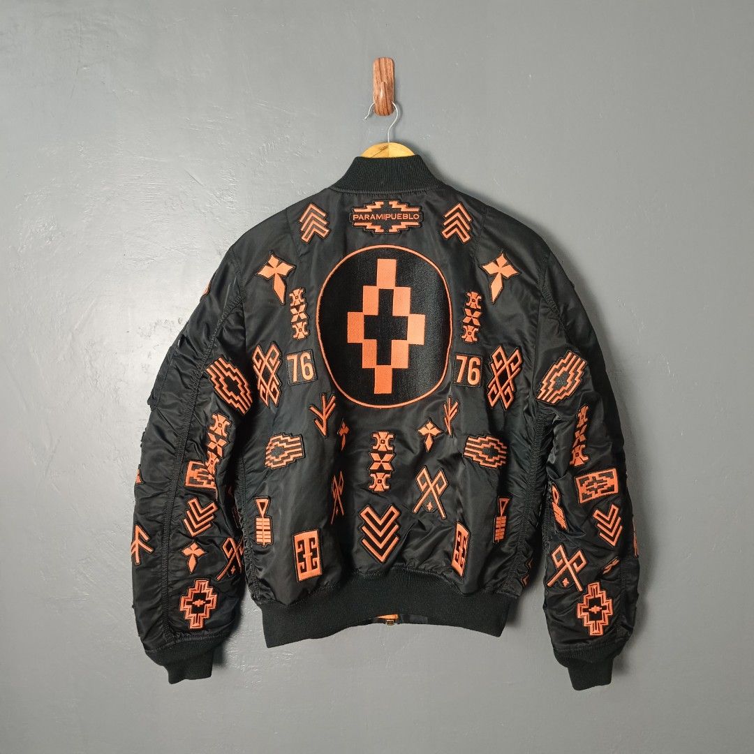 Men's - Alpha Industries x Marcelo Burlon (Category: Coats, Jackets and Outerwear) located in Bacolod City. Submitted by drop.ph (Listing ID 1460438241, Image 3). Description: Marcelo Burlon x Alpha Industries MA-1 Bomber Jacket Authentic *Patch Embroidered *Size M - 21x25 *Excellent *No flaws *Price: 4,000php *Add SF if outside Bacolod City .