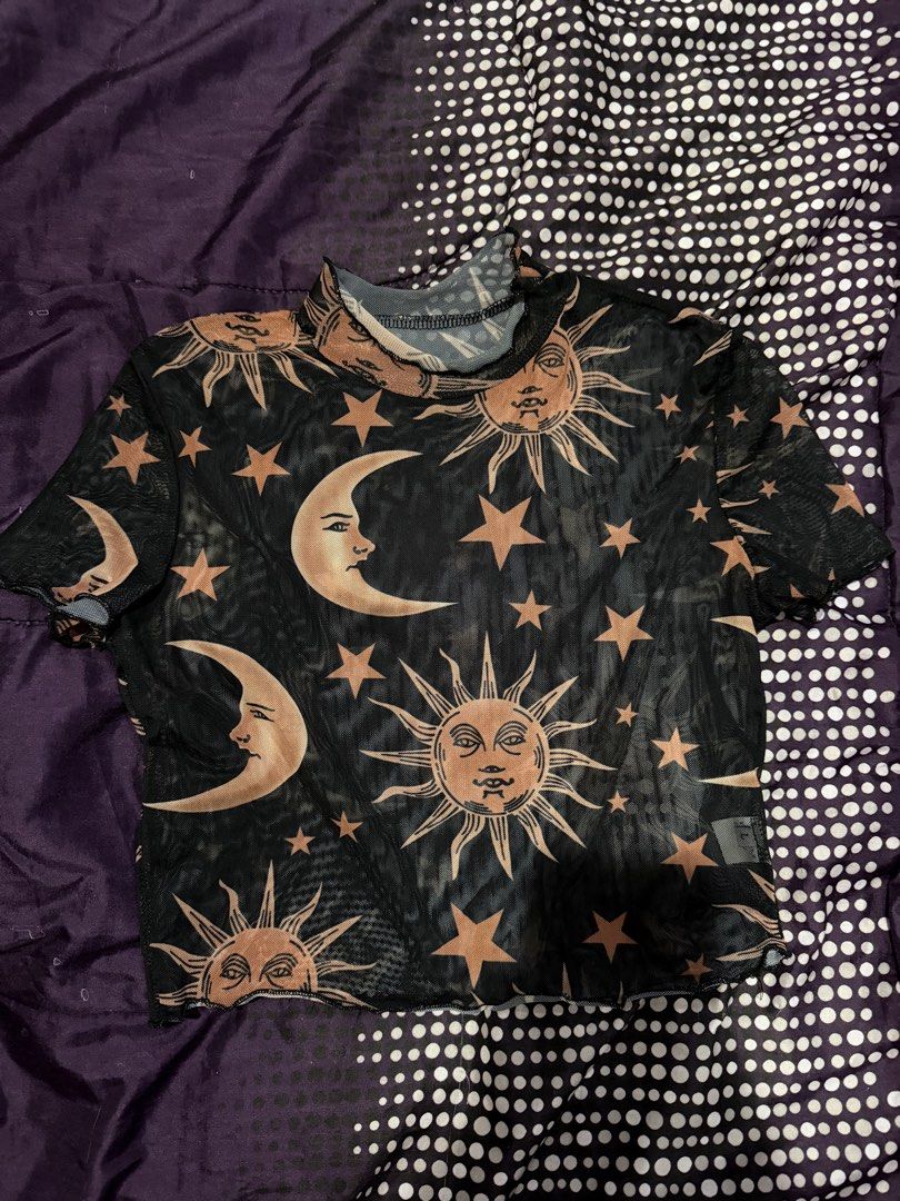 Mesh sun moon black top small to medium (Category: Others Tops) located in Taytay. Submitted by juliaddaa (Listing ID 1460407907, Image 1). Description: .