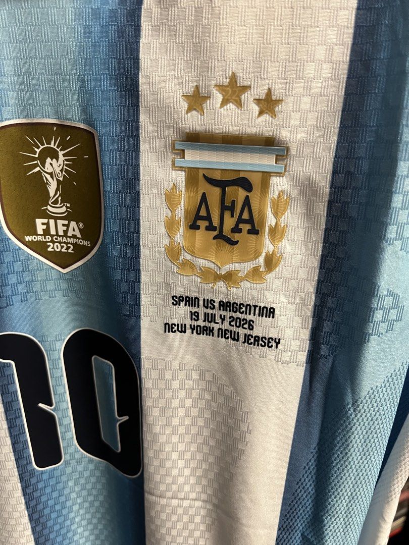 Messi Argentina 2026 World Cup Jersey (Category: Activewear) located in Quezon City. Submitted by skskskxk (Listing ID 1460382471, Image 3). Description: - Player Version - With complete patches used in 2026 World Cup Final - Size L (fits M-L) - Other sizes also available - Location: Quezon City.