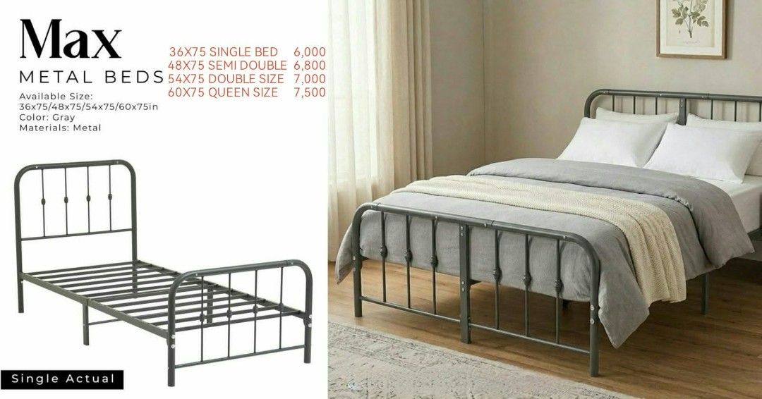 METAL BEDFRAMES (Category: Bed Frames & Mattresses) located in Quezon City. Submitted by homeandfashion (Listing ID 1460464552, Image 2). Description: .