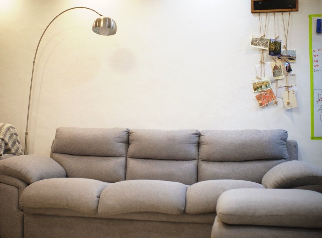 MF 3-Seater Reno Sofa with Ottoman (Category: Sofas) located in Caloocan City. Submitted by marodeguzm20871 (Listing ID 1459134073, Image 1). Description: Mandaue Foam Reno 3 seater sofa - Bought last Oct 2023 - Light grey fabric - Very comfortable, plush foam, removable cover for seating foams - Includes a matching ottoman - Ample seating space for 3-4 people - Ideal for living rooms or lounges - Seller is the owner, very well taken care of, reg