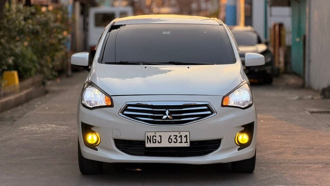 Mitsubishi Mirage G4 Auto (Category: Used Cars) located in Manila. Submitted by cargoskrrt (Listing ID 1460471851, Image 2). Description: 2020s Mitsubishi Mirage G4 GLX A/T Price: 358,000 PHP Financing Downpayment: ₱80k ALL-in (includes chattel mortgage, processing fee and transfer of ownership) Monthly: ₱10,xxx for 48months ₱11,xxx for 36months ₱16,xxx for 24months Approximate amount Year Model: 2019 Variant: GLX Color: Savanna White Mileage: 84