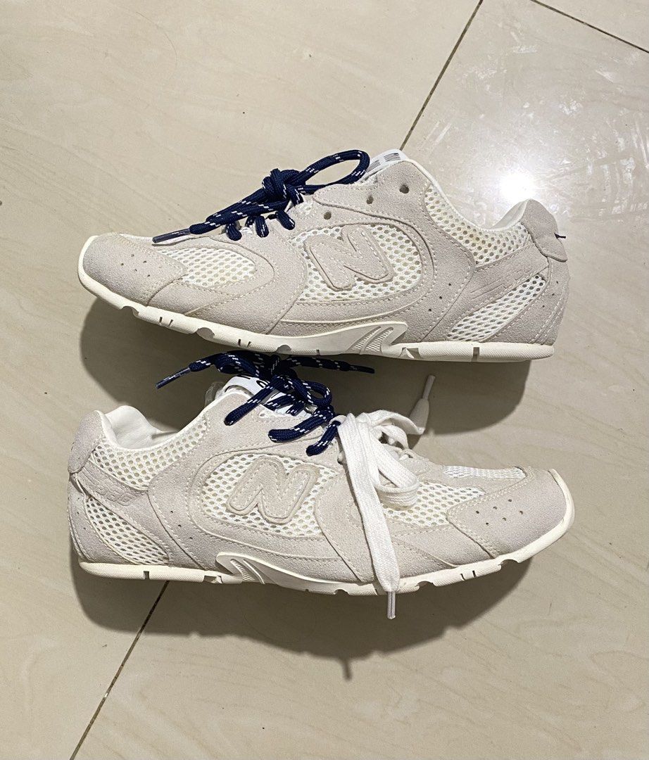 MIU MIU x New Balance (Category: Sneakers) located in San Carlos. Submitted by kicksbuddy28 (Listing ID 1460370250, Image 1). Description: EU 37 24cm GOOD CONDITION label name at the back erased missing 1 shoe lace.