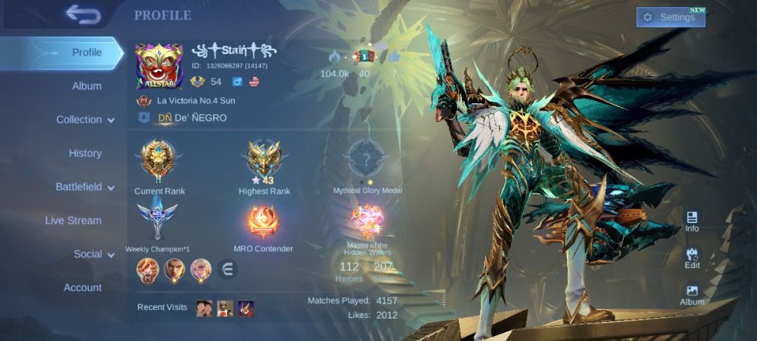 MOBILE LEGENDS ACCOUNT FOR SALE (Category: Game Gift Cards & Accounts) located in Caloocan City. Submitted by silverdog_709666 (Listing ID 1460492614, Image 1). Description: .