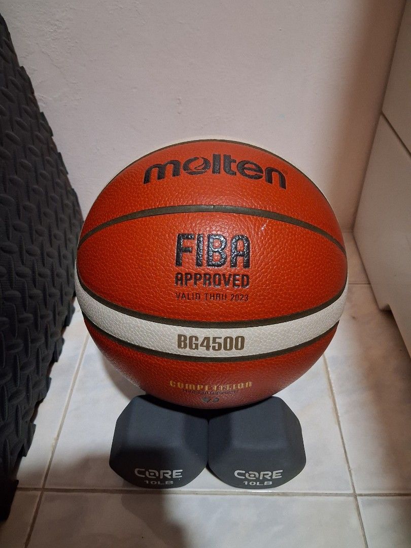 MOLTEN BG4500 NEGOTIABLE (Category: Racket and Ball Sports) located in Quezon City. Submitted by jiejieph (Listing ID 1460371659, Image 1). Description: - Molten BG4500 Basketball - FIBA Approved (valid through 2024) - Color: Orange with white stripes - Ideal for both games and practice - Ready for your next pickup game!.