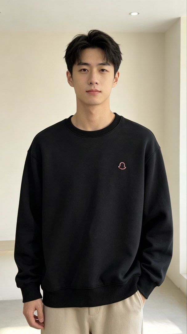 Moncler Black Sweatshirt with Logo - Size L (Category: Coats, Jackets and Outerwear) located in Paranaque City. Submitted by mykapoynton (Listing ID 1460495360, Image 1). Description: Moncler Black Sweatshirt with Logo - Size L - Color: Black - Size: L - Features: Iconic Moncler logo on chest - Style: Casual, comfortable, and stylish - Condition: Please check photos for details.