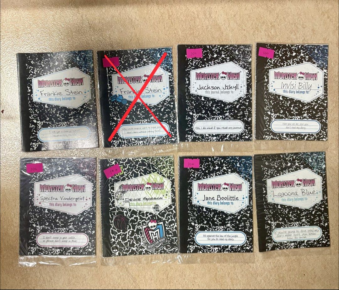 Monster High Journal (Category: Stationery & School Supplies) located in Manila. Submitted by dorkshadow (Listing ID 1275238252, Image 1). Description: Monster High Journal ‼️100 each‼️ Please refer to the attached photos for a list of available journals .