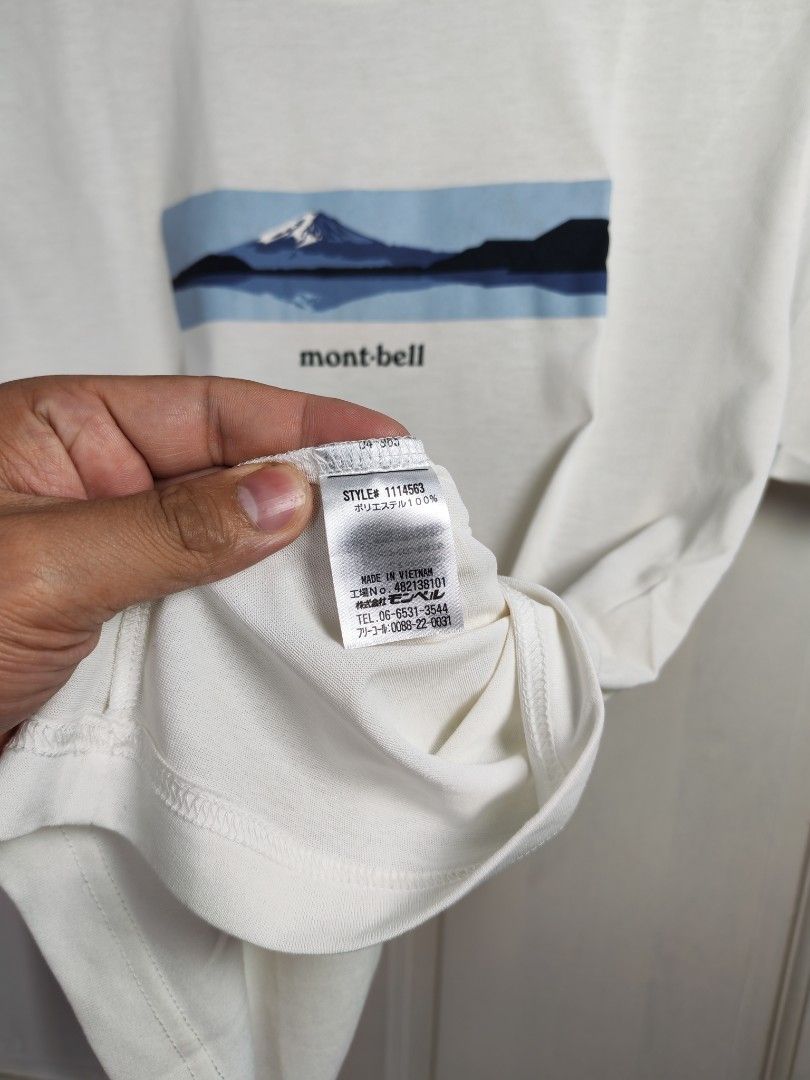 Montbell tees medium (Category: Activewear) located in Manila. Submitted by potato.ph (Listing ID 1460347896, Image 3). Description: Montbell tees large on tag dimensions: 19x27.