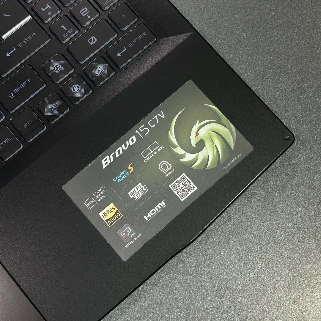 MSI Bravo 15 CV7F-019PH (Category: Laptops & Notebooks) located in Antipolo. Submitted by work.patkyu (Listing ID 1460414090, Image 3). Description: MSI Bravo 15 C7V Ryzen 7 7735HS 16GB (2x8GB) DDR5 4800MHz RTX 4060 1TB NVMe SSD 1080p 144hz Screen Windows 11 Additional info: Battery report Design cap: 52,007 mWh Fullcharge cap: 34,975 mWh 200W charger Price when I bough it: 77,300 Selling Price now: 49,990 FIXED!! RFS: Switched to a MacBook.