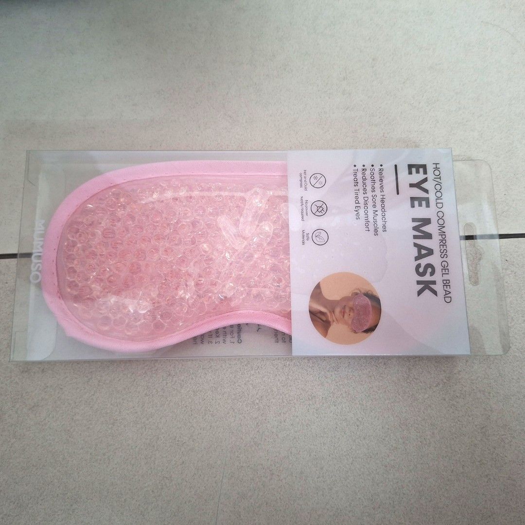 MUMUSO 🔥/❄️ Compress Eye Mask (Category: Face Care) located in Manila. Submitted by ic_itsme (Listing ID 1460381453, Image 1). Description: Hot/cold compress gel bead eye mask Never been used.