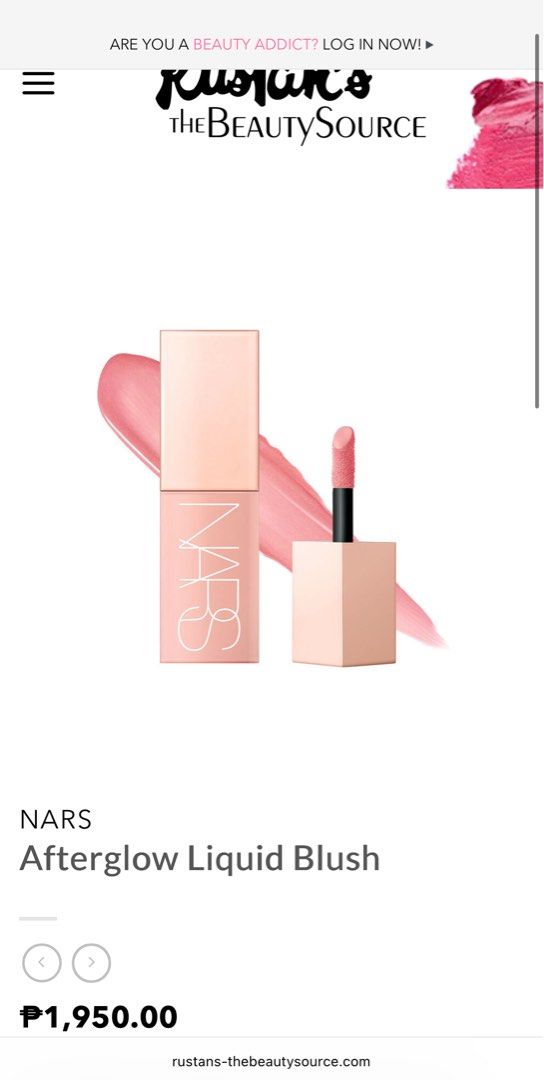 Nars After Glow Blush : Fullsize ✨ (Category: Makeup) located in Quezon City. Submitted by themakeupavenueph (Listing ID 1460463992, Image 2). Description: — 1,250 each onlyyy Nars After Glow Blush Brandnew with box Shades: Behave Dolce Vita Org*sm Orgs*m Rush Brazen ✨ Fullsize!! ✨ - 1,950 sa store/mall.