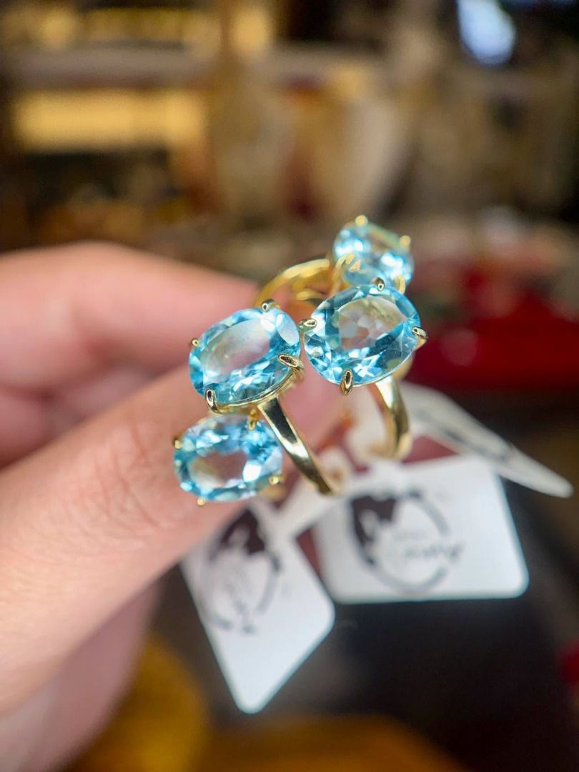 NATURAL BLUE TOPAZ RING (Category: Rings) located in Baguio. Submitted by asna_taku (Listing ID 1460406140, Image 2). Description: 💎 NATURAL BLUE TOPAZ RING A refreshing pop of natural blue topaz in a beautiful faceted cut—catching the light with every movement! ✨ Set in new silver plated in gold, this piece gives you that elegant golden look while letting the icy blue gemstone take center stage. Perfect for everyday wear or as a standout accent