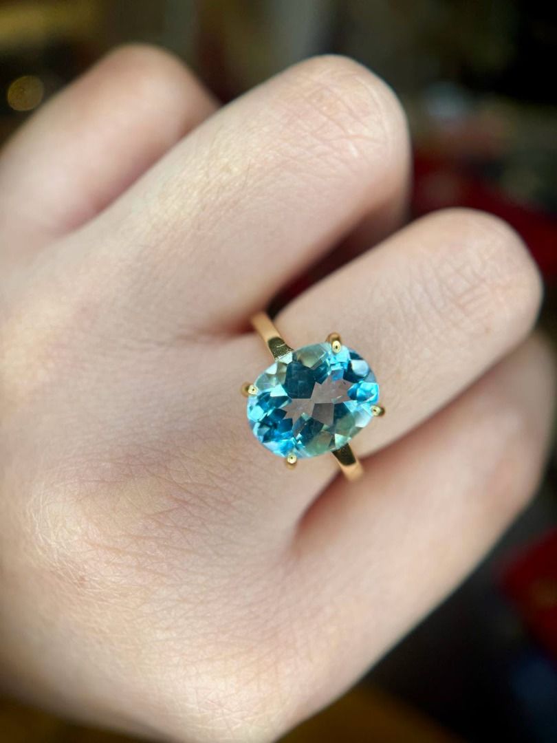 NATURAL BLUE TOPAZ RING (Category: Rings) located in Baguio. Submitted by asna_taku (Listing ID 1460406140, Image 1). Description: 💎 NATURAL BLUE TOPAZ RING A refreshing pop of natural blue topaz in a beautiful faceted cut—catching the light with every movement! ✨ Set in new silver plated in gold, this piece gives you that elegant golden look while letting the icy blue gemstone take center stage. Perfect for everyday wear or as a standout accent