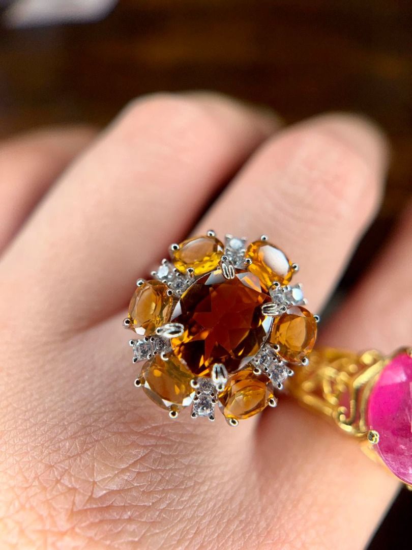 Natural Ruby Ring (Category: Rings) located in Baguio. Submitted by asna_taku (Listing ID 1460407803, Image 2). Description: ✨ NEW NATURAL GEMSTONE RINGS — JUST IN! ✨ Two beautiful color stories, two completely different personalities. 💎 🍊 Natural Citrine Warm golden-orange tones with a gorgeous faceted center, surrounded by sparkling accents. Bright, elegant, and perfect for that statement-ring look. Available S6.5 & S7❌— ₱6,280 each 🌸 Natura