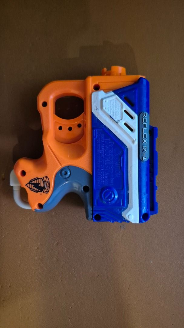 Nerf Blaster (No Darts) (Category: Action & Battle Toys) located in Manila. Submitted by pmcshop (Listing ID 1460400714, Image 1). Description: Selling a Nerf Blaster for 150 pesos Used but the spring and sound are good. No issues aside from minor paint scratches. Location: Quezon City Delivery: Any (Buyer pays) Payment: BPI, GCash, Maribank .
