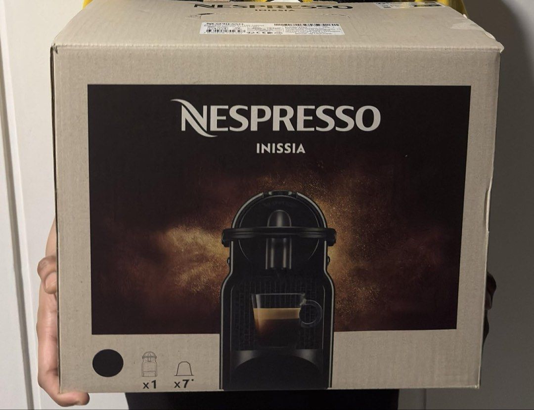 Nespresso Inissia Coffee Machine - Black (Category: Coffee Machines & Makers) located in Quezon City. Submitted by dannieluriz (Listing ID 1460427747, Image 1). Description: - Nespresso Inissia Coffee Machine - Color: Black - Compact and stylish design - Brews delicious espresso - Comes with a starter pack of Nespresso capsules (7pcs) - Simple to operate and clean - Ideal for your daily coffee ritual.