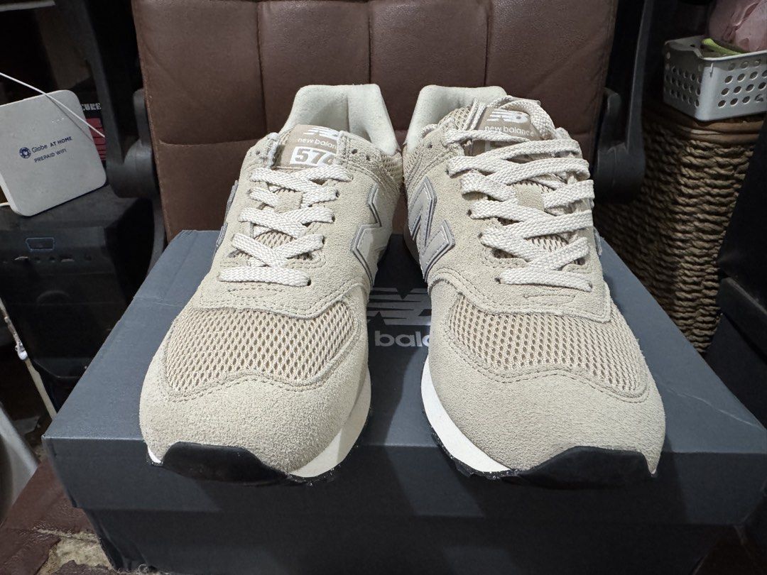 New Balance 574 Beige (Category: Sneakers) located in Bacoor. Submitted by issa_cd (Listing ID 1460425595, Image 3). Description: - 100% brand new and original - size US 7.5 / EU 38 - bought from New Balance’s official flagship store in Sh0pee - complete with box - still negotiable RFS: i have wide feet and medyo masakip pala yung 7.5 sakin, planning to buy size 8 Location: Molino 3, Bacoor City, Cavite • MOP: Gcash / GoTyme • Gcash: with ₱15 tra