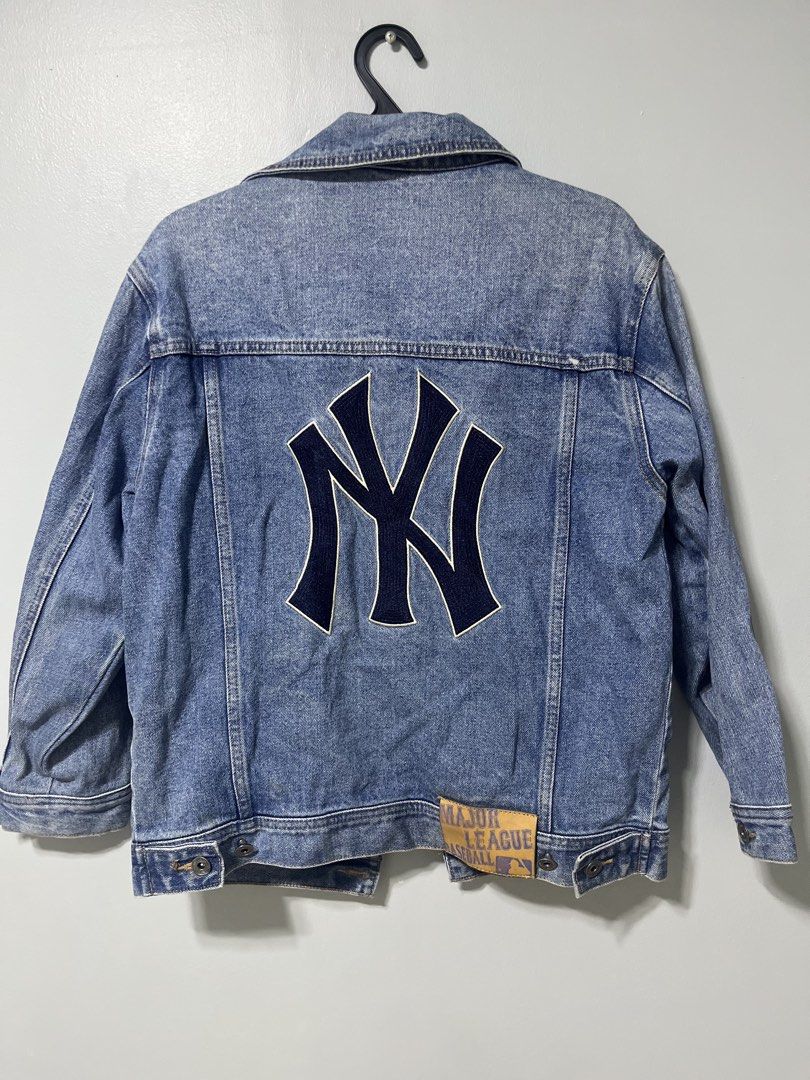 New York Yankees Denim Jacket (Category: Coats, Jackets and Outerwear) located in Cebu City. Submitted by cap.of.tees (Listing ID 1460437595, Image 1). Description: dimes W 21 L 25.5inch good as new authentic/ preloved.
