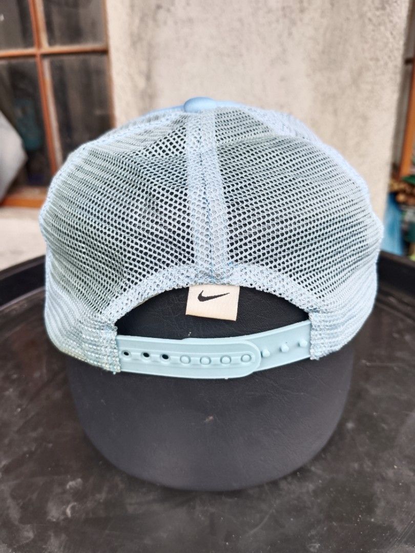 Nike Blue Trucker Cap One Size (Category: Caps & Hats) located in Legazpi City. Submitted by genobecollectives (Listing ID 1460307709, Image 2). Description: vintage Nike trucker cap 700 free ship - Breathable mesh back - Adjustable snapback closure - Iconic Nike swoosh logo on front - Ideal for casual wear or sports -one size fits all dm📩.