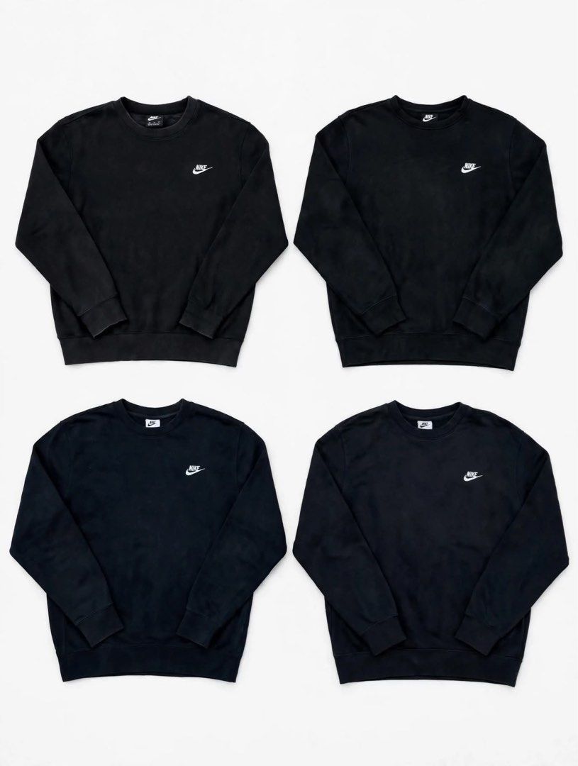 Nike Crewneck Sweatshirts - Black (Category: Coats, Jackets and Outerwear) located in Santa Maria. Submitted by lftgcollective (Listing ID 1460411973, Image 3). Description: -black Nike crewneck sweatshirts - Features classic Nike swoosh logo - Ideal for everyday wear or athletic activities - Comfortable and stylish design - Bundle deal available - Message for individual purchase inquiries.