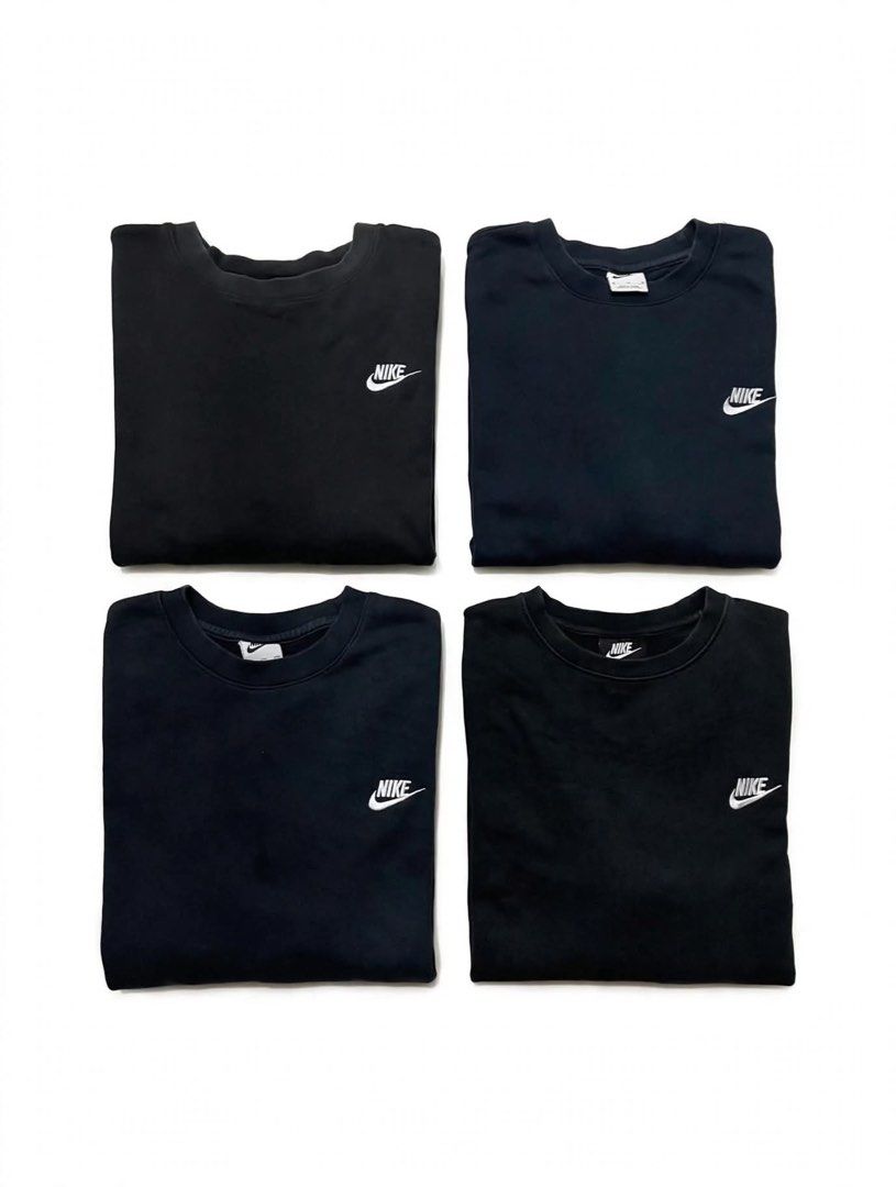 Nike Crewneck Sweatshirts - Black (Category: Coats, Jackets and Outerwear) located in Santa Maria. Submitted by lftgcollective (Listing ID 1460411973, Image 2). Description: -black Nike crewneck sweatshirts - Features classic Nike swoosh logo - Ideal for everyday wear or athletic activities - Comfortable and stylish design - Bundle deal available - Message for individual purchase inquiries.