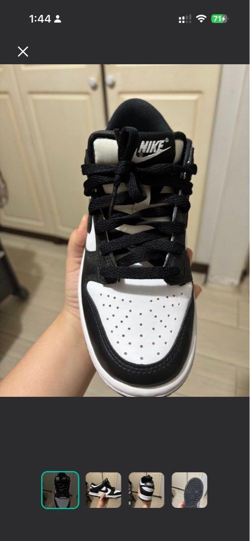 Nike Dunk Low Black White (Category: Sneakers) located in Rizal. Submitted by yssaagapito (Listing ID 1460362731, Image 1). Description: - Classic black and white Nike Dunks - Low top silhouette - Perforated toe box - Iconic Nike swoosh - Ideal for everyday wear - Essential for any sneaker collection.