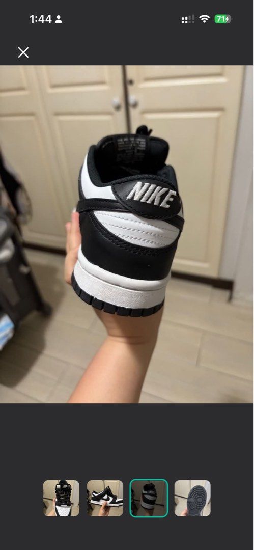 Nike Dunk Low Black White (Category: Sneakers) located in Rizal. Submitted by yssaagapito (Listing ID 1460362731, Image 3). Description: - Classic black and white Nike Dunks - Low top silhouette - Perforated toe box - Iconic Nike swoosh - Ideal for everyday wear - Essential for any sneaker collection.