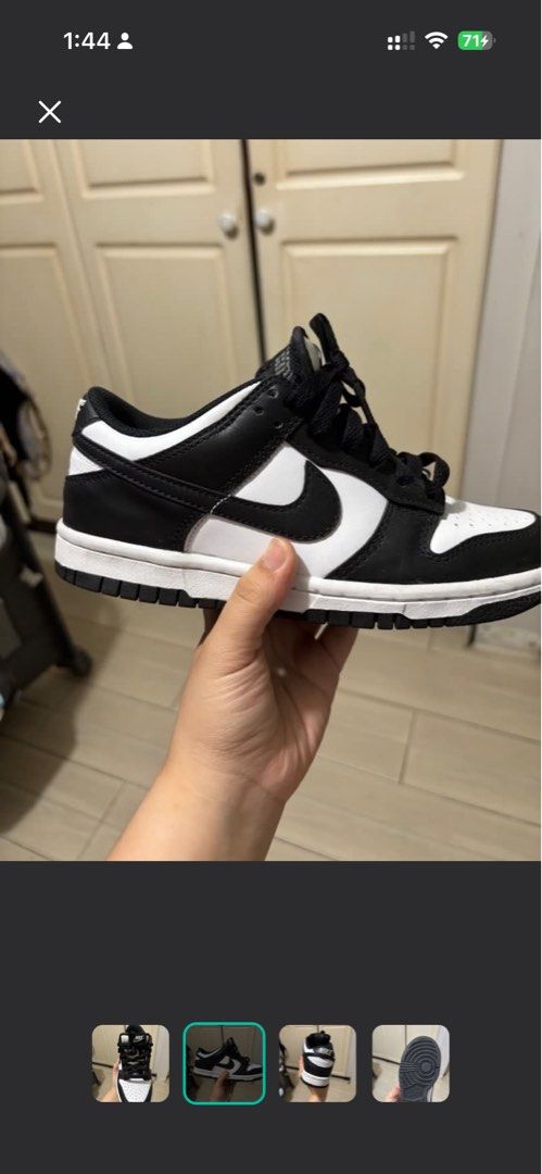 Nike Dunk Low Black White (Category: Sneakers) located in Rizal. Submitted by yssaagapito (Listing ID 1460362731, Image 2). Description: - Classic black and white Nike Dunks - Low top silhouette - Perforated toe box - Iconic Nike swoosh - Ideal for everyday wear - Essential for any sneaker collection.