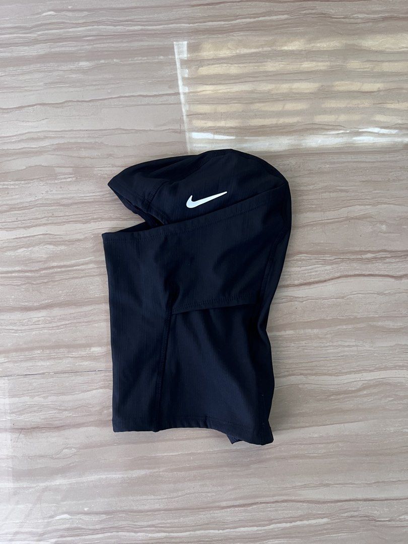 Nike Pro Black Balaclava Face Mask (Category: Activewear) located in Malolos. Submitted by urgoodsfrommls (Listing ID 1460397027, Image 1). Description: - Black Nike Pro balaclava - Provides full head and face coverage - Perfect for outdoor activities - Crafted with performance fabric - Nike Pro logo detail on the back.