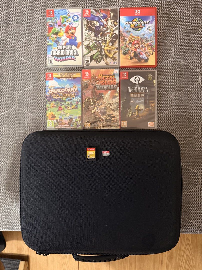 Nintendo switch games (Category: Nintendo) located in Quezon City. Submitted by boara17 (Listing ID 1460336595, Image 1). Description: For sale Nintendo Switch Games Overcooked all you can eat - 1295php Metal slug tactics with map - 1395php Little nightmares 1 complete edition - 995php Shin Megami Tensei V - 695php Super Mario bros Wonder - 1495php Detective pickachu cart only - 895php Mario kart World - 2495php Sandisk A1 256gb sd card - 1995php