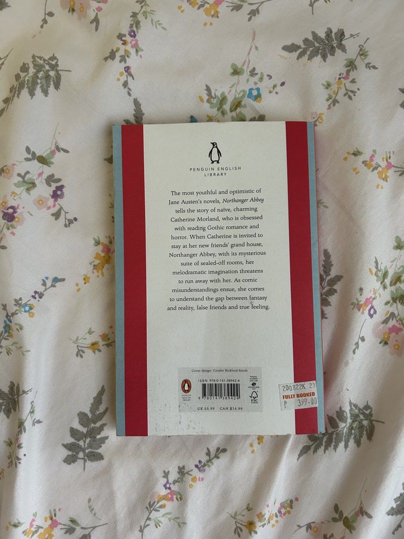Northanger Abbey by Jane Austen (Category: Storybooks) located in Las Pinas. Submitted by zbce21 (Listing ID 1460438495, Image 2). Description: * Penguin Classics * Slight black ink marks on the back (see photos) entire book is clean * No spinal damage .