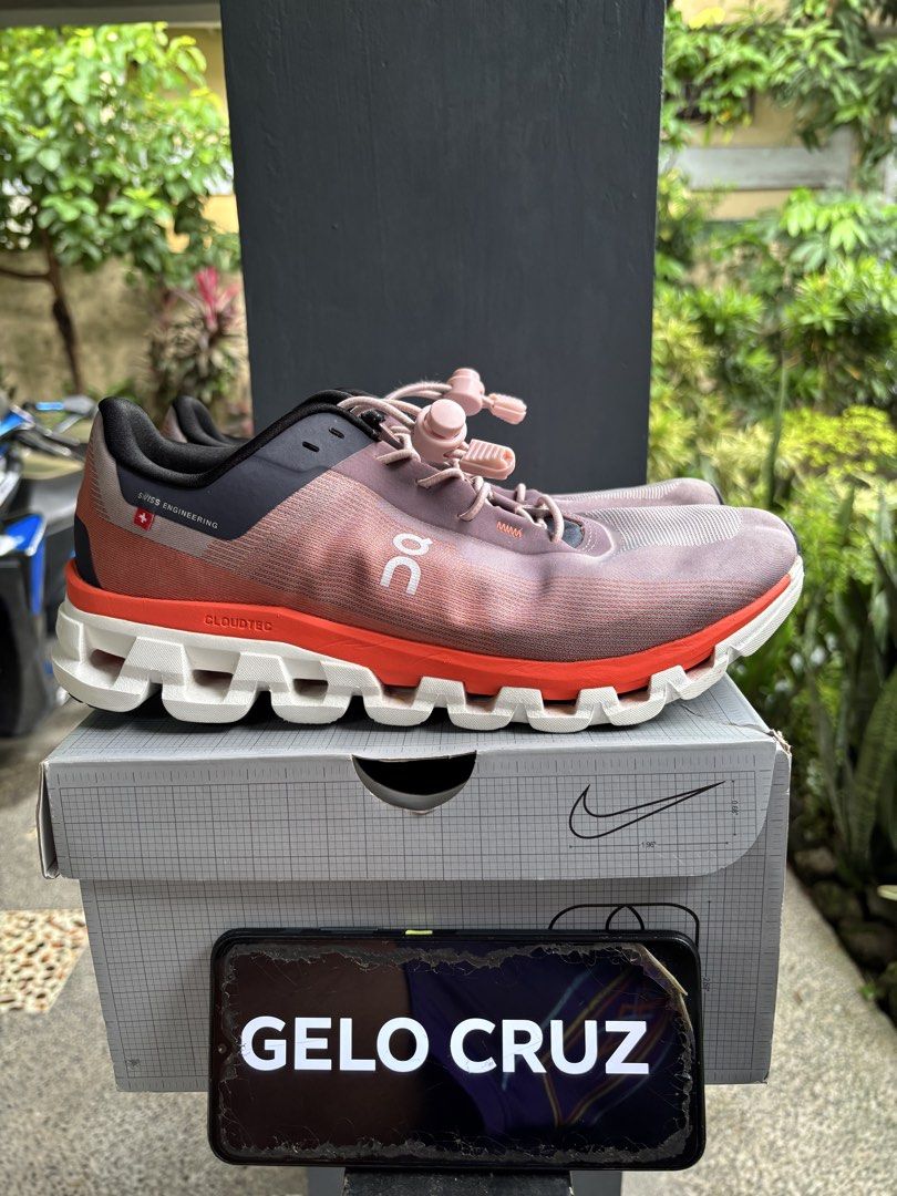 On Cloudflow 4 “Quartz Flame” [US 10W] (Category: Sneakers) located in Bocaue. Submitted by gelo._.cruz (Listing ID 1460345830, Image 1). Description: For Sale / For Trade: On Cloudflow 4 “Quartz Flame” [US 10W] Size: 10W fits 8.5-9M Used Twice No Box Php: 3,995 Bulacan / Metro Manila Pm if interested 📩📩📩 .