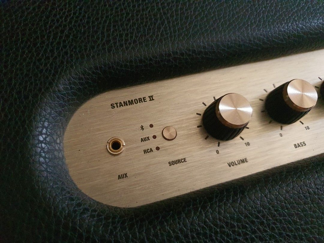 Original Marshall Stanmore 2 Bluetooth Speaker (Category: Soundbars, Speakers & Amplifiers) located in Manila. Submitted by chester_lim (Listing ID 1460481884, Image 2). Description: For Sale: Original Marshall Stanmore 2 Bluetooth Speaker Condition: In excellent condition. Like New. Inclusion: Unit and Cord only. No box. Selling for P13,500.00 .