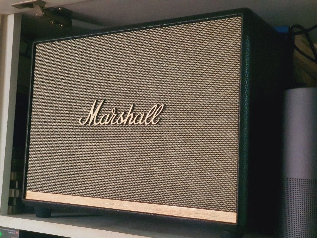 Original Marshall Woburn II Bluetooth Speker (Category: Soundbars, Speakers & Amplifiers) located in Manila. Submitted by chester_lim (Listing ID 1460476857, Image 2). Description: For Sale: Original Marshall Woburn II Bluetooth Speaker Condition: USED. In very good condition. No performance issues. Inclusion: UnIt and Cord only. No Box. Selling for only P23,500.00 Meetup in Manila area. Pls PM if interested. Thanks .