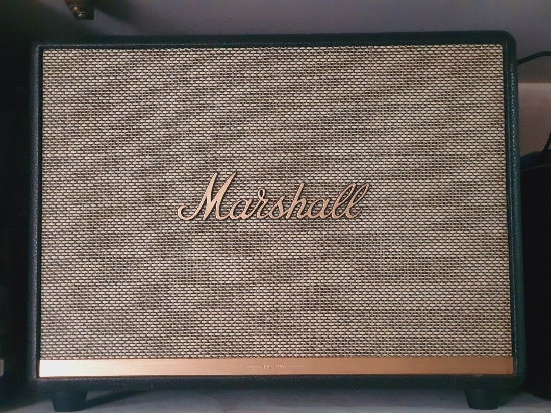 Original Marshall Woburn II Bluetooth Speker (Category: Soundbars, Speakers & Amplifiers) located in Manila. Submitted by chester_lim (Listing ID 1460476857, Image 1). Description: For Sale: Original Marshall Woburn II Bluetooth Speaker Condition: USED. In very good condition. No performance issues. Inclusion: UnIt and Cord only. No Box. Selling for only P23,500.00 Meetup in Manila area. Pls PM if interested. Thanks .
