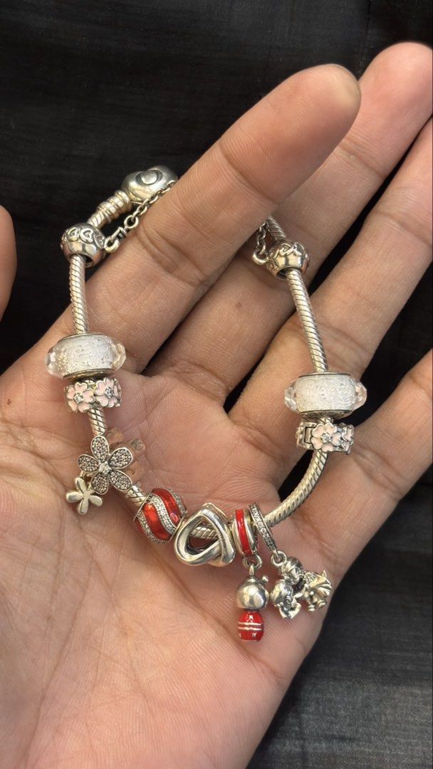 PANDORA (Category: Other Accessories) located in Makati City. Submitted by as_luxe (Listing ID 1460343020, Image 3). Description: ✨ AUTHENTIC PANDORA MOMENTS SNAKE CHAIN BRACELET SET! ✨ Up for grabs is this stunning, curated PANDORA Moments Charm Bracelet fully loaded with 9 beautiful pieces from their gorgeous new travel and floral collections! 💖💰 Our Price: ₱15,000.00 Product Details: • Material: 925 Sterling Silver, premium vibrant enamel ac