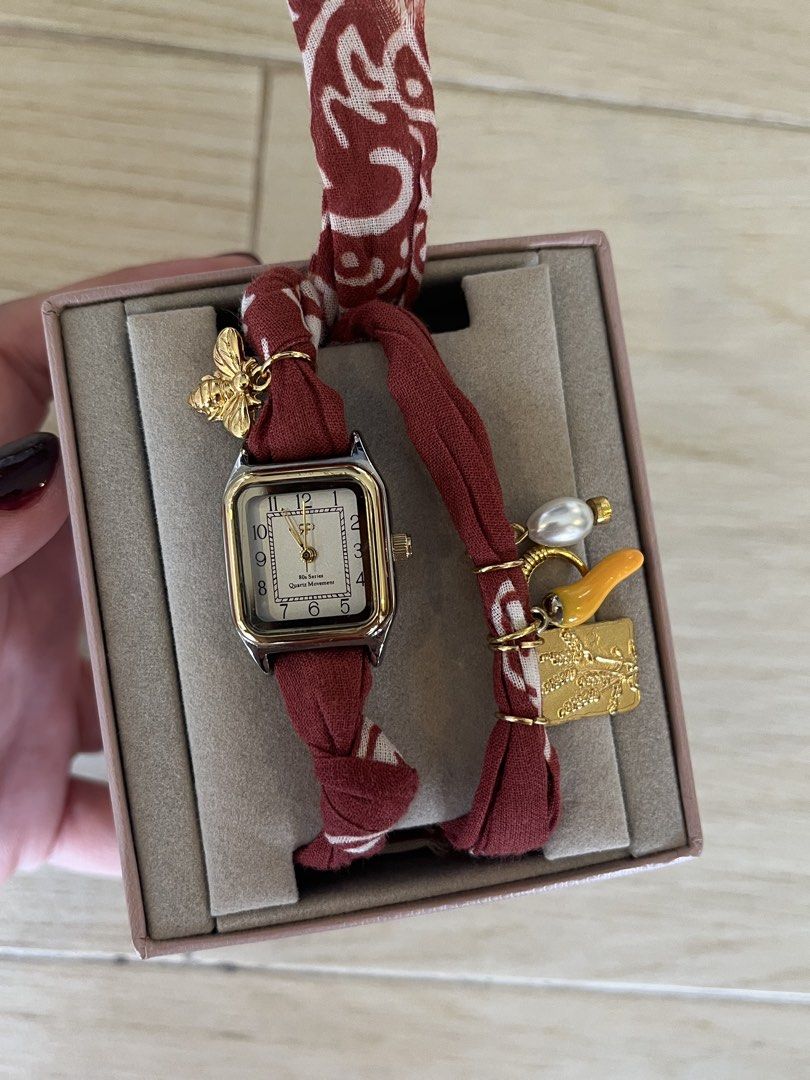 PARFOIS WATCH WITH FABRIC STRAP & CHARMS (Category: Women's Watches) located in Butuan. Submitted by preownedbykath (Listing ID 1460433450, Image 1). Description: .