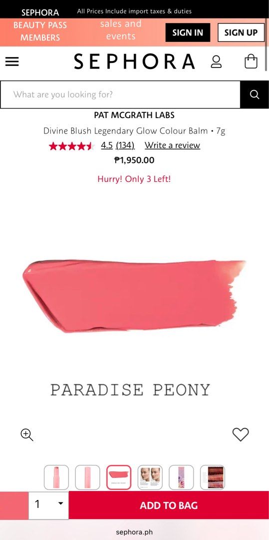 Pat Mcgrath Glow Blush - Paradise Peony (Category: Makeup) located in Quezon City. Submitted by themakeupavenueph (Listing ID 1460462735, Image 2). Description: — 1,299 only!! Pat Mcgrath Glow Colour Blush Brandnew / Fullsize / 7g Shade - Paradise Peony — 1,950 in Sephora Ganda ng shade! 😍.