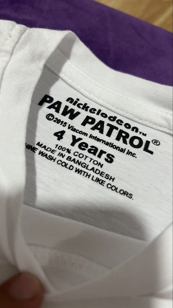 Paw Patrol Shirt (Category: Babies & Kids Fashion) located in Bacoor. Submitted by momofkas1 (Listing ID 1460456969, Image 2). Description: Runs small.