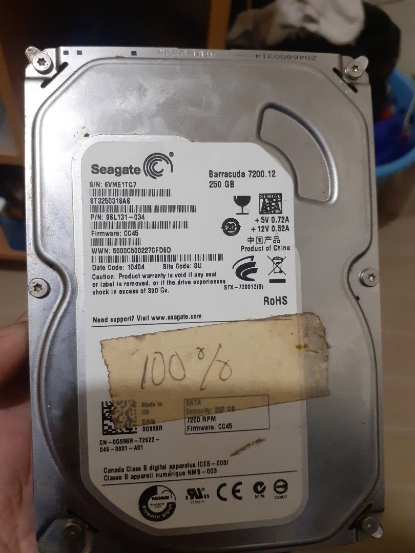 PC Hardisk 250gb (Category: Hard Disks & Thumbdrives) located in Lipa City. Submitted by newriver_a7c3ea (Listing ID 1460315869, Image 1). Description: Hardisk for PC 250gb size Msg.na lang sa me need.