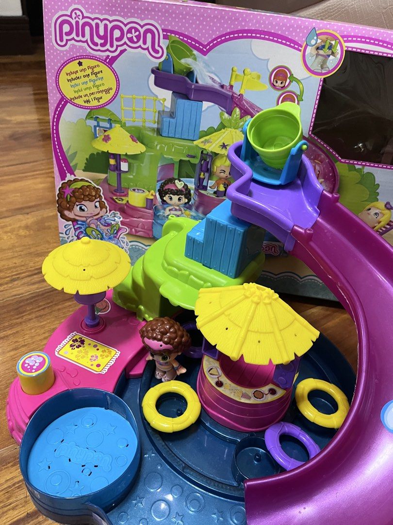Pinypon Water Park Playset with Figures (Category: Kids Toys) located in Manila. Submitted by oogbe (Listing ID 1460364934, Image 3). Description: - Pinypon Water Park Playset - Includes slides, pool, and accessories - Comes with a few Pinypon figures - Encourages imaginative play - Original box included (shows wear).
