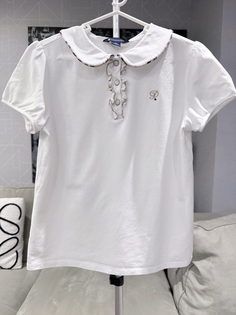 POLO brand X Bur berry print (Category: Babies & Kids Fashion) located in Taguig. Submitted by annebydesign (Listing ID 1460374573, Image 1). Description: POLO brand X Bur berry print ₱400 Brand new. Washed but never used (Ayaw ng daughter k s collar daw) Fits 10-12yrs old Gagamitin sana s golf competition With POLO logo in front, pati butones may logo.