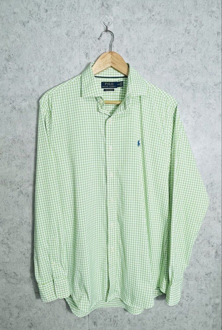 Polo Ralph Lauren Performance Gingham Shirt M/M (Category: Tshirts & Polo Shirts ) located in Solano. Submitted by arc.matter (Listing ID 1460326895, Image 2). Description: XL W24” x L32” Excellent condition No issue.