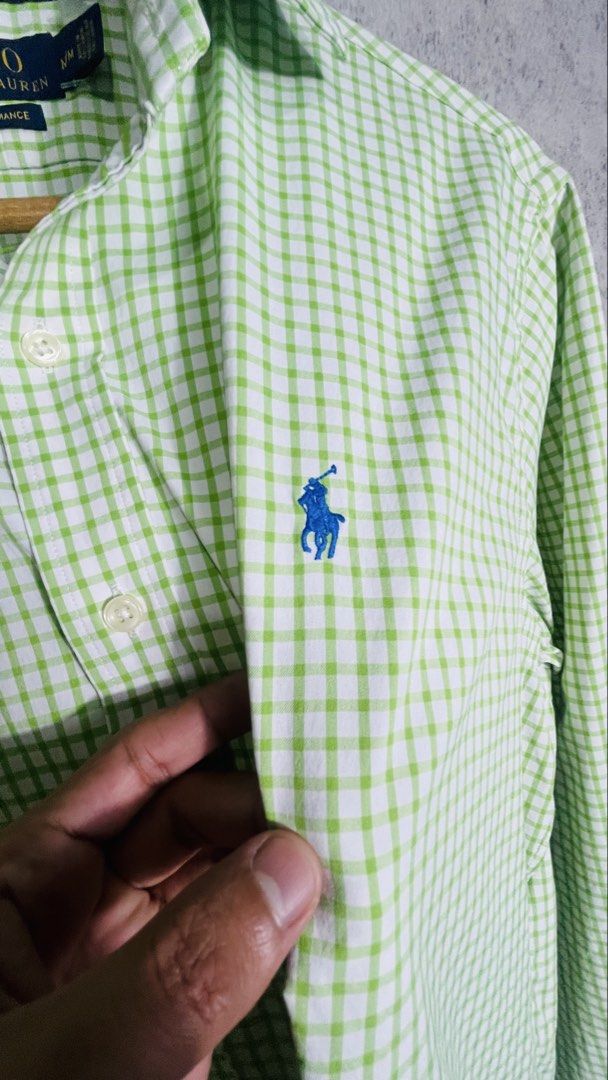 Polo Ralph Lauren Performance Gingham Shirt M/M (Category: Tshirts & Polo Shirts ) located in Solano. Submitted by arc.matter (Listing ID 1460326895, Image 3). Description: XL W24” x L32” Excellent condition No issue.