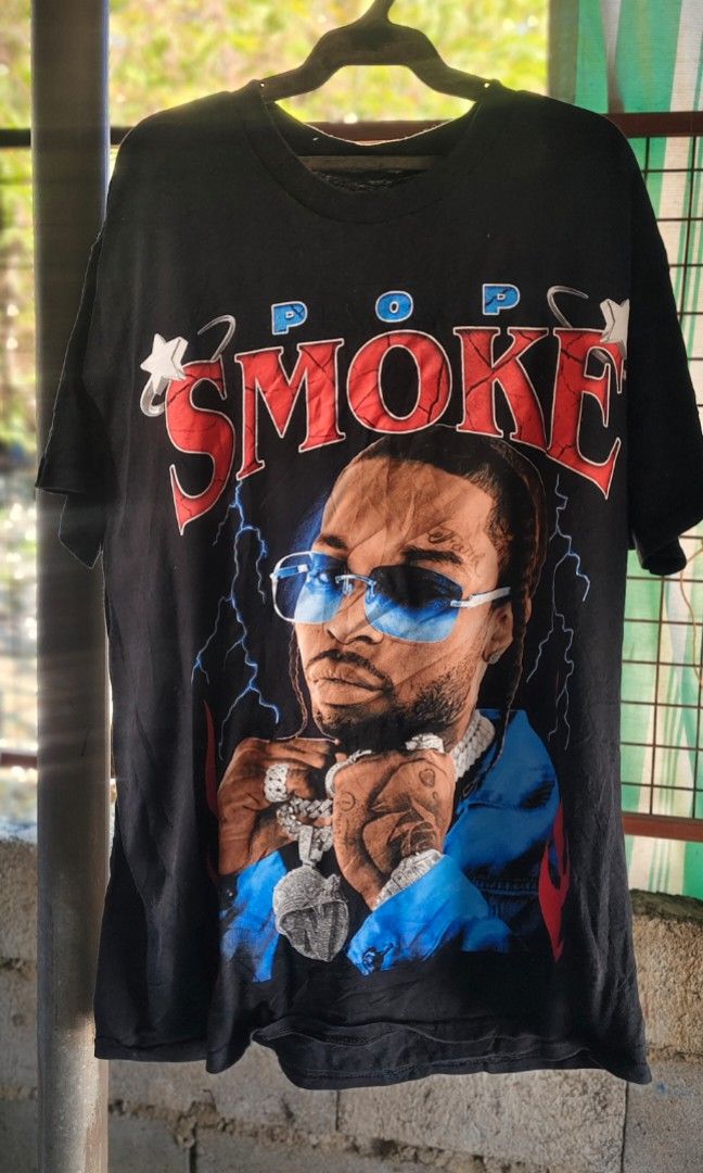 POP SMOKE RAP TEE (Category: Tshirts & Polo Shirts ) located in Santiago. Submitted by ilocano.thrift (Listing ID 1460482993, Image 3). Description: Pop smoke Rap tee Good condition Dimes 21 By 28.