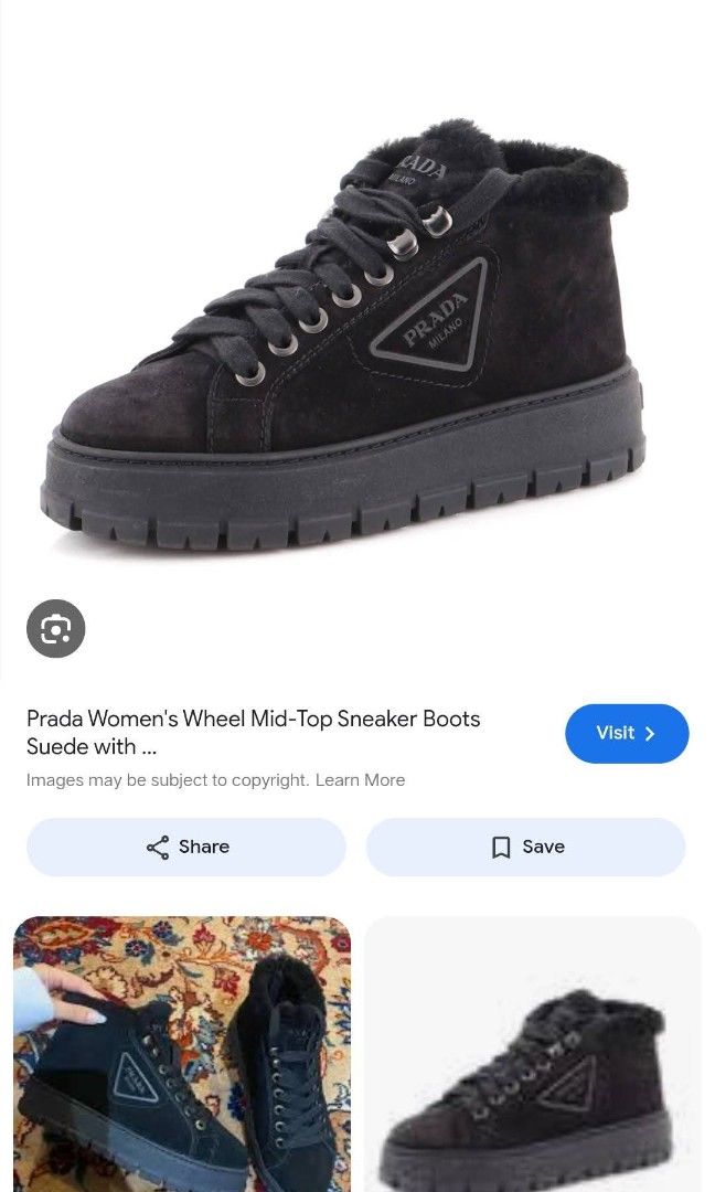 Praaada suede (Category: Sneakers) located in Angeles City. Submitted by mjshoppingretail (Listing ID 1460429899, Image 3). Description: orig prada 38-39.