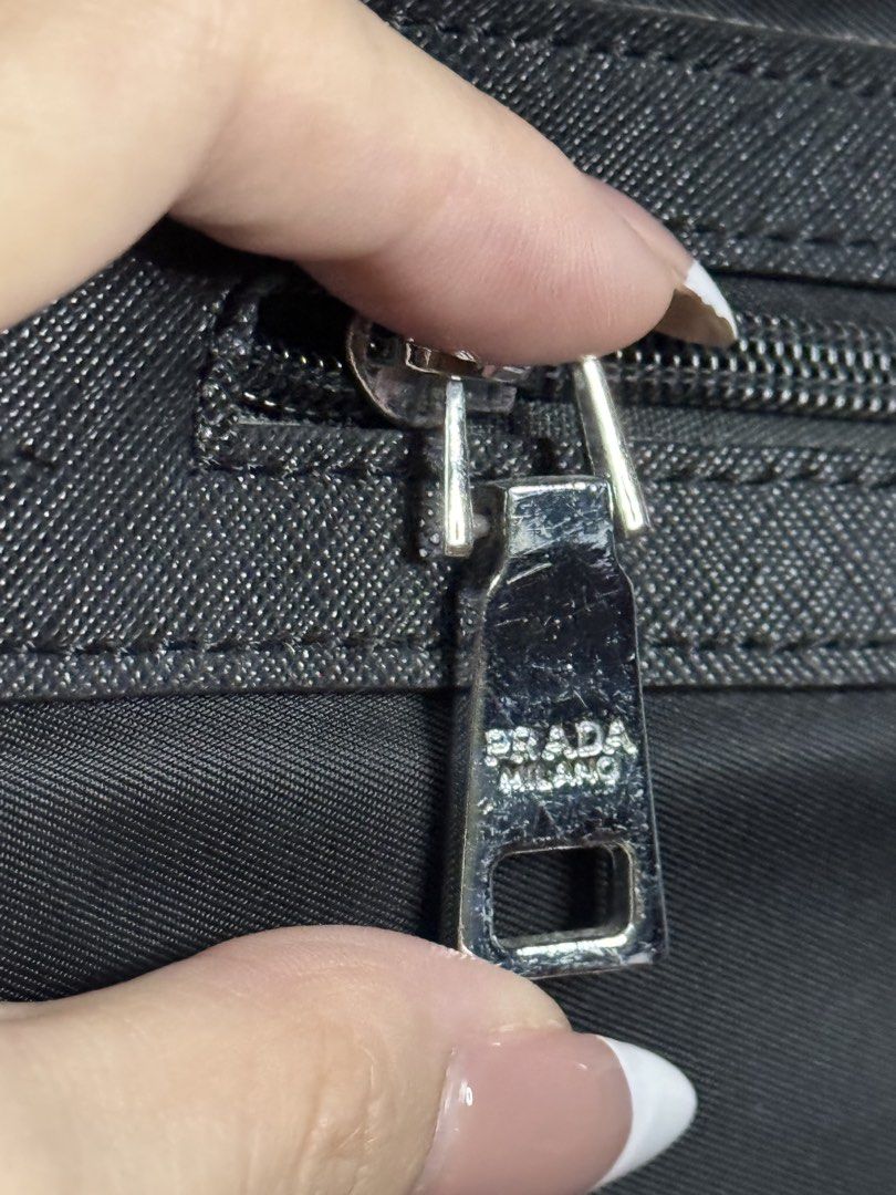 prada crossbody bag, authentic! (Category: Sling Bags) located in Quezon City. Submitted by yonasthingz (Listing ID 1460388721, Image 3). Description: prada cross-body bag, authentic! - P6000 - like new, never been used but has scratches on hardware - rfs: nakatambak .